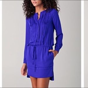 Diane von Furstenberg Blue Silk Shirt Dress